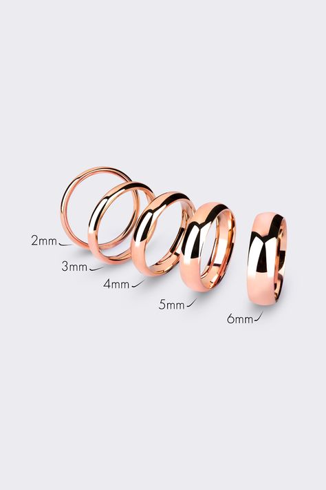 Dome Wedding, Traditional Wedding Bands, Rose Gold Wedding Band, Plain Wedding Band, Wedding Band Designs, Gold Jewelry Simple Necklace, Classic Wedding Band, Band Design, Rose Gold Wedding Bands