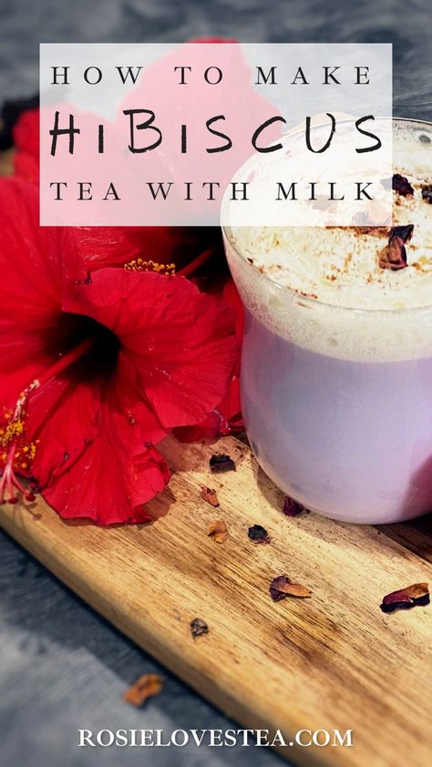 Hibiscus Milk Tea, Tea With Ginger, Hibiscus Flower Tea, Tea With Milk, Coconut Tea, Bedtime Tea, Herbal Tea Benefits, Tea Latte Recipe, Milk Tea Recipes