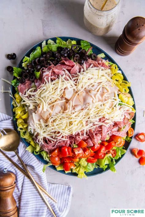 Grinder Salad (Viral TikTok Recipe) Italian Grinder Sandwich, Italian Grinder, Banana Pepper Rings, Grinder Salad, Refreshing Summer Recipes, Grinder Sandwich, Italian Keto, Antipasto Salad, Deli Meats