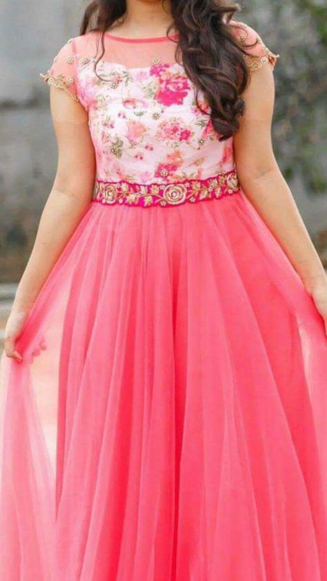 Designer long dress for sale, all sizes available,  taking orders now. We can customize colors and sizes. Pink Long Frock Designs, Hands Designs For Long Frocks, Stitching Frock, Printed Long Frocks, Sangeet Dress, Long Frocks For Women, Butterfly Gown, Long Frocks Designs, Long Skirt Top Designs