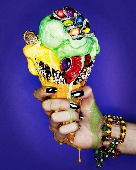 Almost sinful #MichaelBaumgarten Jewellery Photoshoot, Todays Menu, Jewelry Editorial, Sticky Fingers, This Is Your Life, Jewelry Ads, Jewelry Photography, All That Glitters, Ice Cream Cone