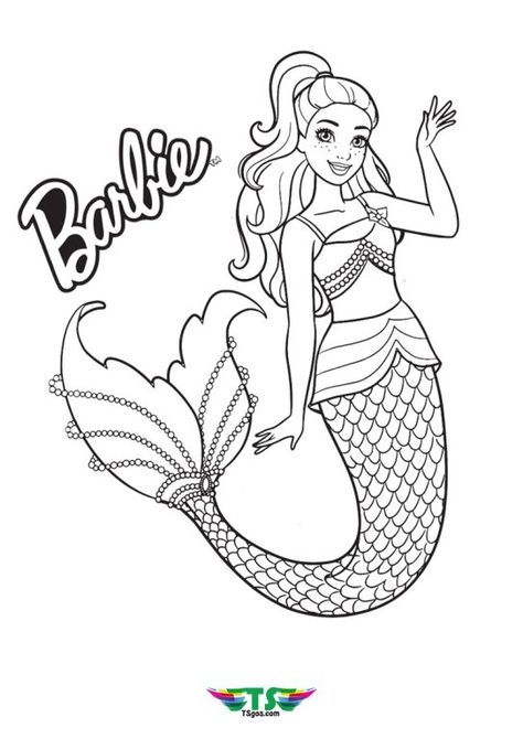 Super Kawaii Barbie Mermaid Coloring Page For Girls Barbie Mermaid, Mermaid Coloring Book, Dolphin Coloring Pages, Mermaid Barbie, Disney Princess Coloring Pages, Ariel Mermaid, Barbie Coloring, Barbie Coloring Pages, Horse Coloring Pages