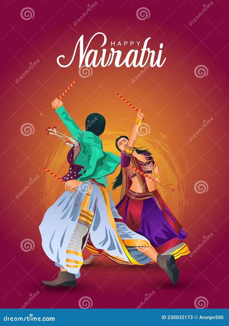 Garba Night poster for Navratri Dussehra festival of India. vector illustration design of couple playing Dandiya dance. Navratri Festival Poster, Garba Images, Dandiya Dance, Garba Night, Class Poster, Festivals Of India, Couples Play, Minimal Poster, Best Background Images