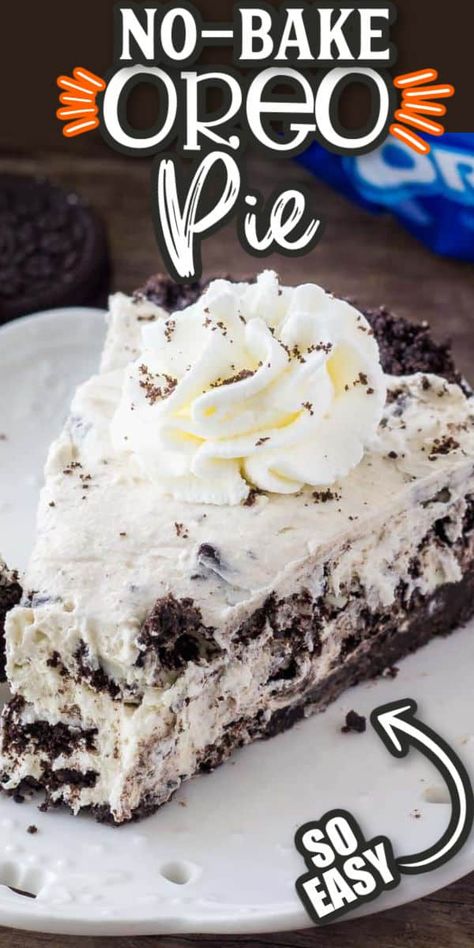 No Bake Oreo Pie, Oreo Recipe, Bbq Dessert, No Bake Pie, Cupcakes Oreo, Oreo Fluff, Oreo Desserts, Fluff Salad, Oreo Dessert Recipes