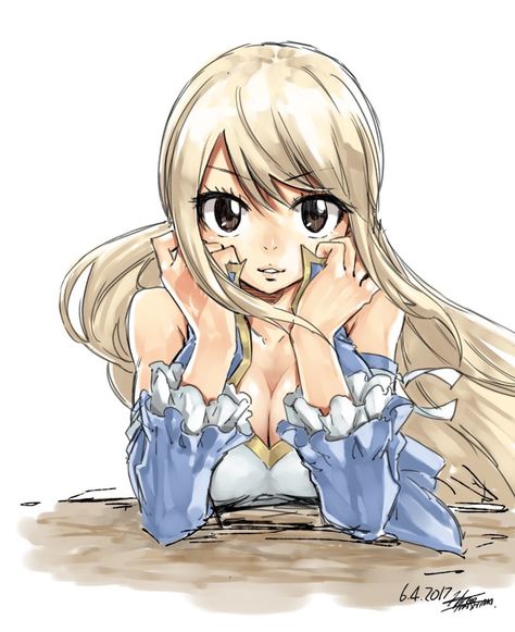 Lucy Heartfilia official drawing Lucy Day by Hiro Mashima Fairy Tail Pictures, Anime Fairy Tail, Fairy Tail Girls, Fairy Tail Nalu, Fairy Tail Lucy, Fairy Tail Characters, Fairy Tail Guild, Fairy Tail Art, Hiro Mashima