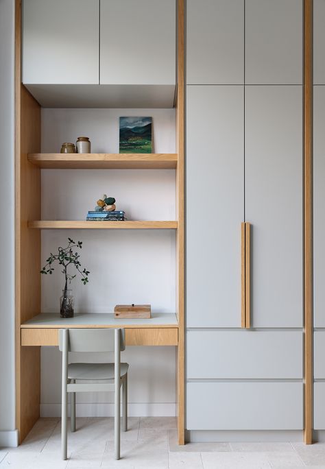 Orange Spring House by Studio Esteta - Issue 13 Feature - The Local Project - The Local Project Earthy Wardrobe Design, 1970s Apartment, Desk Wardrobe, Spring House, Bookshelves In Living Room, Office Cupboards, Children Bedroom, Study Nook, The Local Project