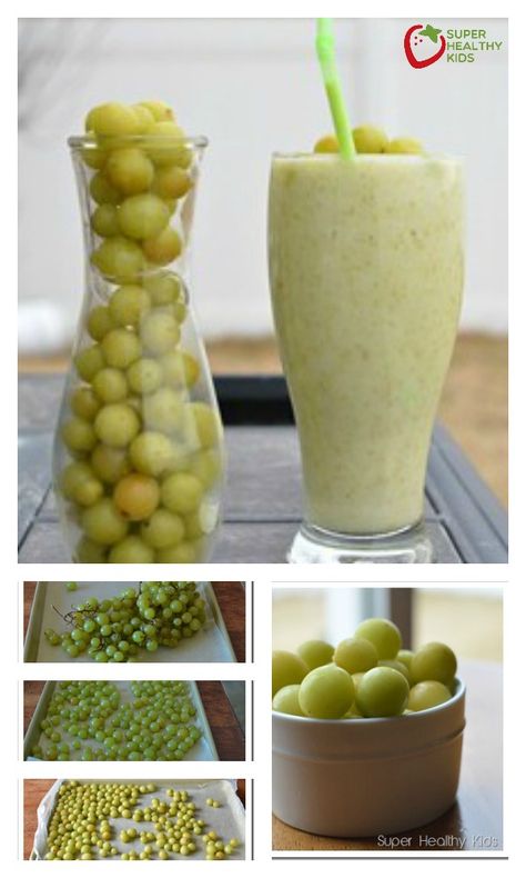 Smoothie With Green Grapes, Frozen Grape Smoothie, Smoothies With Grapes, Healthy Grape Recipes, Green Grape Smoothie Recipes, Green Grape Recipes Ideas, What To Do With Green Grapes, Green Grape Recipes, Grape Smoothie Recipes