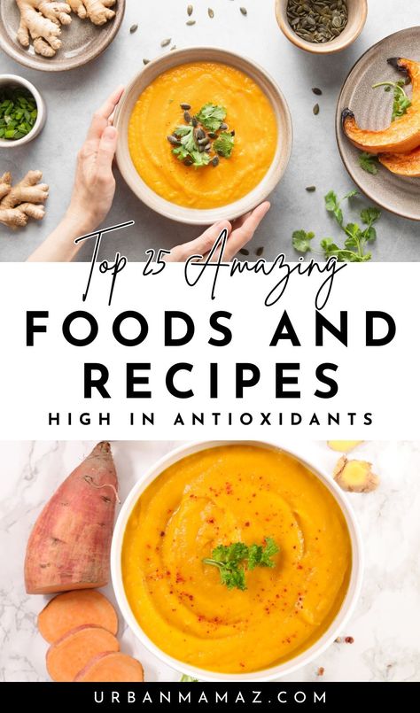 Recipes High In Antioxidants, Food With Antioxidants, High Antioxidant Diet, Foods High In Mct, High Antioxidant Recipes, Antioxidant Food List, Antioxidant Rich Recipes, Antioxidant Diet, Antioxidants Food