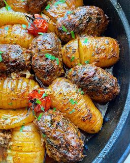 Meliz Cooks, Baked Meat, Paid Partnership, Seasoned Butter, Vegetable Stock Cubes, Meat Lover, Hasselback Potatoes, Turkish Food, Lebanese Recipes