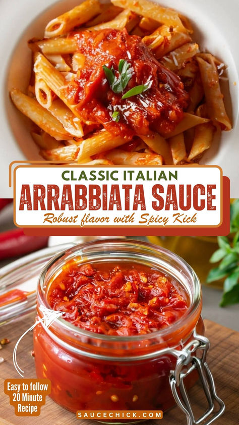 Arrabbiata Sauce Recipe Arrabbiata Sauce Recipe, Arribita Sauce Recipe, Spicy Sauce Recipe, Arrabiata Sauce, Arrabbiata Sauce, Italian Side Dishes, Red Sauce Recipe, Sauces Recipes, Spicy Pasta