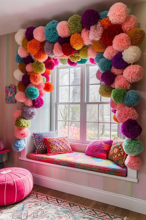 Inside Out Room Decor, Fairy Curtains, Boho Curtain Ideas, Stitch Bedroom Ideas, Boho Bedroom Curtains, Unique Curtain Ideas, Boho Window Treatments, Easy Diy Decorations, Boho Kids Bedroom