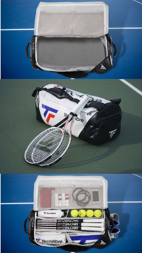 The feature loaded Tecnifibre tennis bag hasenough space and compartments for all of your tennis gear. PVC inserts maintain the shape of your Tecnifibre bag and the EBS protects the curve of your back. The Ergonomic Back Support system includes adjustable padded backpack straps and strategically located extra foam padding to support the ergonomic contours of your spine. The Tecnifibre line includes a 12-pac Tour bag, a 9-pac Tour and a Tour Tecnifibre tennis Backpack. Tennis Bag Essentials, Tennis Bags Backpacks, Tennis Photography, Tennis Backpack, Tennis Equipment, Tennis Life, Tennis Gear, Tennis Bags, Tennis Bag