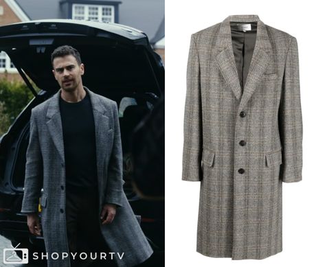 Gentlemen, The Fashion, Clothes, Style, Outfits and Wardrobe worn on TV Shows | Shop Your TV Eddie Horniman, Theodore James, Checkered Coat, The Gentlemen, Worn On Tv, Wardrobe Clothes, Classic Menswear, The Gentleman, Clothes Style