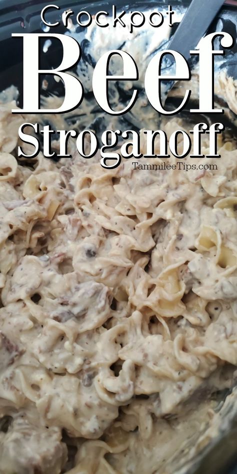 Beef Stroganoff Cream Cheese, Easy Crockpot Beef Stroganoff, Crock Pot Stroganoff, Beef Stew Meat Recipes, Crockpot Beef Stew, Beef Stroganoff Crockpot, Stew Beef, Beef Stroganoff Easy, Crockpot Recipes Beef Stew