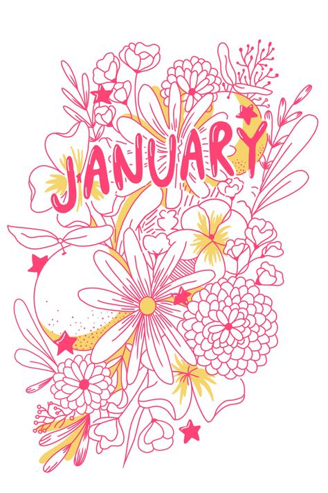 January Journal Cover Page, January Aesthetic Month, January Cover Page, January Aesthetic, Digital Bujo, Calendar Cover, Journal January, Digital Art Journal, School Binder