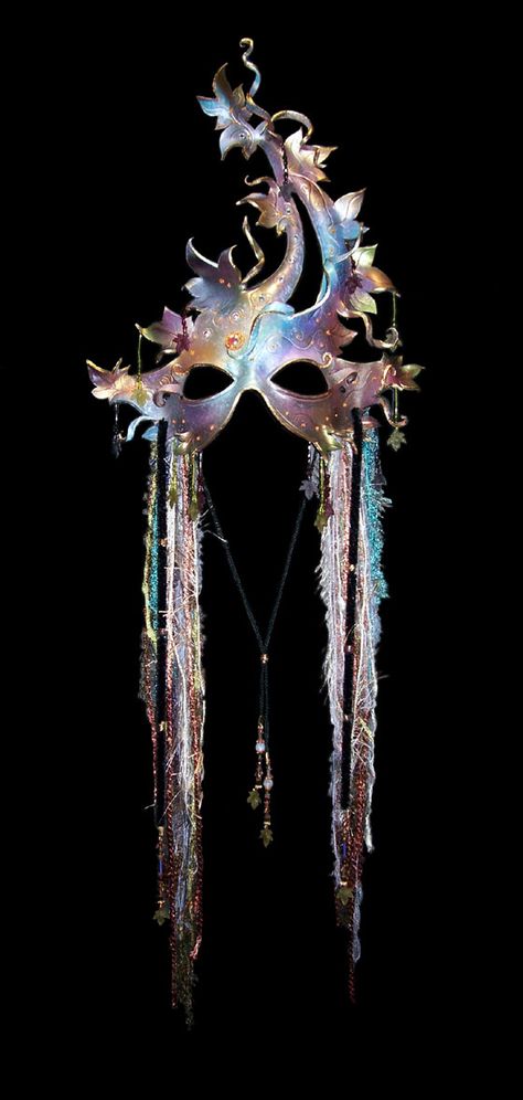 Beautiful Air Fairy, Masked Ball, Halo Crown, Venetian Masks, Venetian Mask, Leather Mask, Mardi Gras Mask, Cool Masks, Carnival Masks