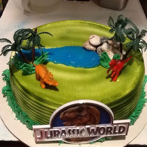 DQ Dairy Queen Cakes...Jurassic World Movie Theme Cake, Jurassic World Cake, Dairy Queen Cake, Dinosaur Birthday Cake, Dino Cake, Dinosaur Birthday Cakes, Nutella Cake, Fresh Baked Cookies, Dinosaur Cake