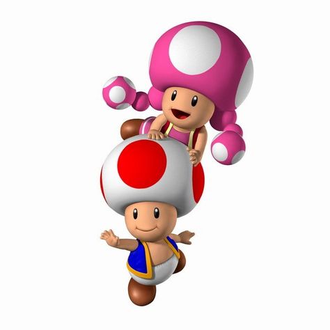 Toad and Toadette Toad And Toadette, Mario Bros Room, Super Mario 3d World, Mario All Stars, Super Mario Bros Birthday Party, Mario Y Luigi, Mario Bros Birthday, Mushroom Kingdom, Super Mario 3d