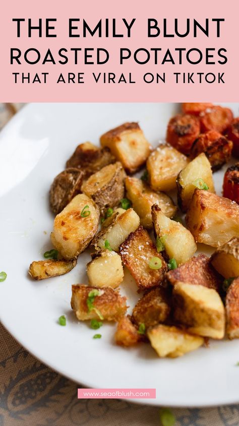 Emily’s Roasted Potatoes, Gem Potato Recipes, Brunch Potatoes Recipes, Enchanted Rose Potatoes Recipe, English Potatoes Recipes, Emily’s English Roasted Potatoes, Potatoes Russet Side Dishes, Roared Potatoes, Quick Russet Potato Recipes