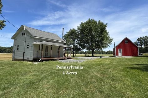 c.1894 Pennsylvania Farmhouse For Sale on 4 Acres $140,000 - Country Life Dreams Allegheny National Forest, Public Service, Detached Garage, Rural Life, Urban Area, Local Businesses, Natural Environment, Pennsylvania, Public Transport