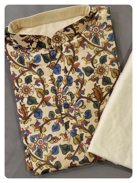 Kalamkari Kurta For Men, Kalamkari Kurta Designs For Men, Kalamkari Kurta Designs, Kalamkari Kurta, Indian Wedding Clothes For Men, Kalamkari Dresses, Stylish Men Wear, Mens Kurta Designs, Kids Dress Patterns