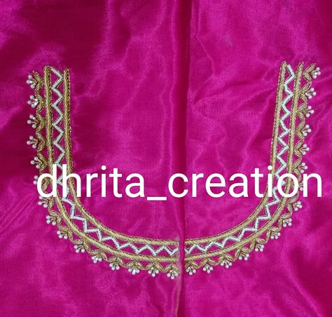 Khat Work Blouse Design, Khatli Work Blouse Design, Khatli Work Blouse Design New, Khatli Work Blouse, Aari Work Designs Pattern Hand Embroidery, Machi Work, Simple Blouses, Khatli Work, Mirror Work Blouse Design