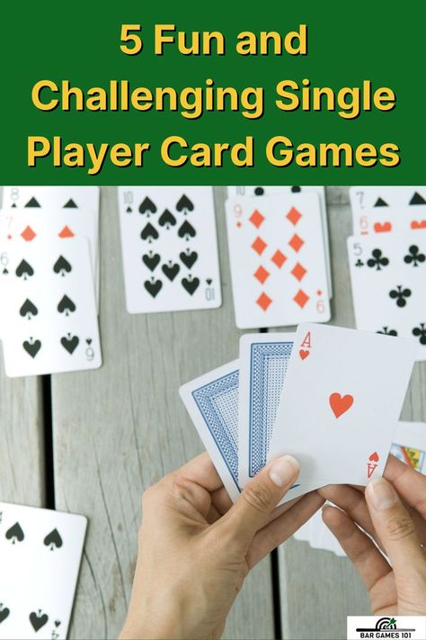 card games One Player Card Games, Single Player Card Games, Card Games For One, Solo Card Games, Solitaire Cards, Solitaire Card Game, Family Card Games, Solitaire Games, Fun Card Games