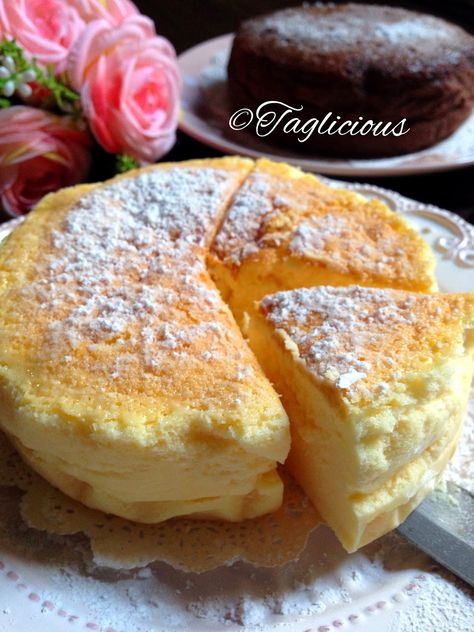 Japanese Cotton Cheesecake, Glutenfri Baking, Cotton Cheesecake, Resepi Biskut, Lectin Free, Japanese Cheesecake, Custard Cake, Sweet Recipes Desserts, Japanese Cotton