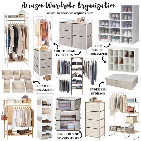 July Amazon Home Favorites - The House of Sequins Amazon Wardrobe, Chalet Ideas, Decor From Amazon, Organiser Son Dressing, Wardrobe Organization, Kitchen Closet, Wardrobe Organisation, Amazon Decor, The Home Edit