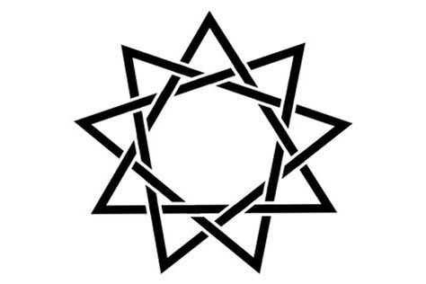 Baha'i Faith icon 9 Pointed Star Tattoo, Bahai Tattoo, 9 Pointed Star, Desktop Environment, Bahai Faith, Star Tattoo, Retro Logos, Island Art, Star Logo