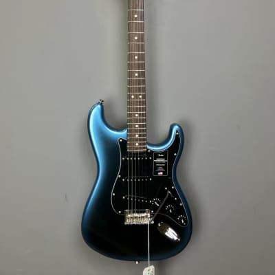 2020 - 2021 Fender American Professional II Stratocaster Dark ... Dream Guitar, Reading Sheet Music, Blue Electric Guitar, Fender Strat, American Ultra, Electric Guitar Design, Guitar Obsession, Steve Vai, Cool Electric Guitars