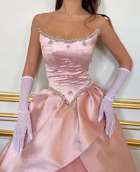 Pink Silk Gown - You can contact us for all of your custom made, wedding dress inquiries and our team will be happy to help you! | Instagram Versailles Ball, Pink Silk Gown, Mascarade Dresses, Masquerade Ball Outfits, Gown Aesthetic, Masquerade Ball Gowns, Modern Royalty, Light Aesthetic, A Line Prom Dress