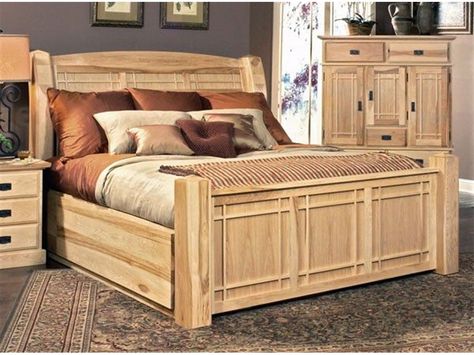 Amish Hickory Bedroom Furniture | ... Bed With Storage AHI-NT-5-07-1 - Hickory Furniture Mart - Hickory, NC Hickory Bedroom Furniture, Solid Wood Bedroom Furniture, King Sized Bedroom, Hickory Furniture, Wood Bedroom Furniture, Oak Bedroom, Bedroom Panel, King Bedroom, Wood Bedroom