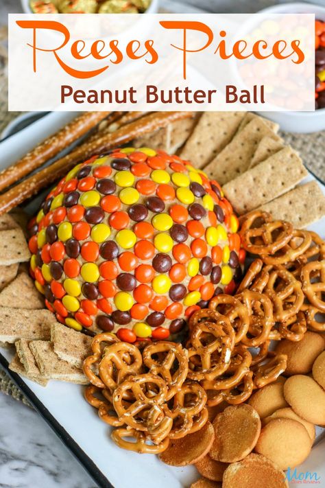 Reese's Pieces Peanut Butter Ball Recipe - Reese Pieces Peanut Butter Ball, Reese’s Pieces Peanut Butter Ball, Reeses Pieces Peanut Butter Ball, Reeses Peanut Butter Ball Dip, Peanut Butter Ball Dip, Reese’s Pieces Recipes, Reese’s Pieces Dessert, Reese’s Pieces, Reeses Recipes