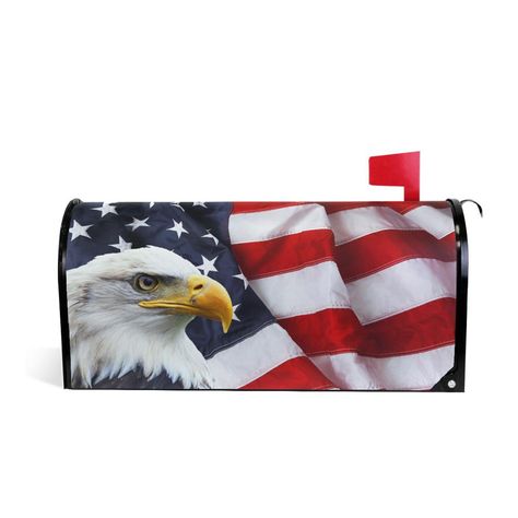 Mailbox Flags, Mailbox Wraps, Magnetic Mailbox Covers, Mailbox Accessories, American Flag Eagle, Outdoor Deco, Mailbox Covers, Mailbox Cover, Post Box