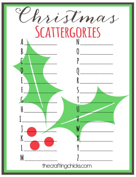 8 Games For Your Christmas Celebration – Party Ideas Christmas Scattergories Free Printable, Christmas Scattergories, Christmas Party Games For Adults, Easy Christmas Party, Polar Express Party, Xmas Games, Printable Christmas Games, Holiday Party Games, Holiday Games