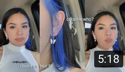 Hair Dyed Behind Ear, Behind Ear Hair Dye, One Strand Of Color In Hair Behind Ear, Behind The Ear Hair Dye, Color Strands In Hair, One Strand Dyed Hair, Tips Of Hair Dyed Blue, Half Dyed Hair Underneath Blue, Hair Strands Dyed