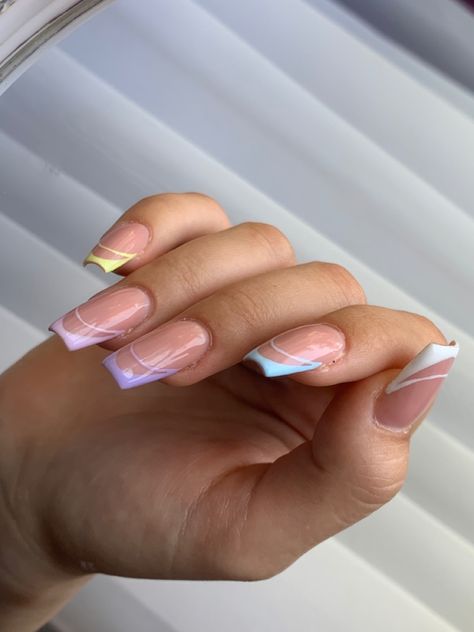 Summer nails Luxurious Nails, Ballerina Nails Designs, Acrylic Nails Almond Shape, Unghie Sfumate, Classic Nails, Almond Acrylic Nails, Cute Gel Nails, Ballerina Nails, Summer Acrylic Nails