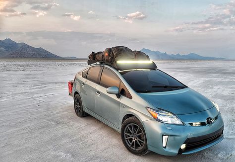 Prius Roof Rack, Lifted Prius, Toyota Prius Tuning, Toyota Prius Custom, Prius Accessories, Prius Custom, Prius Camping, Toyota Prius Hybrid, Hybrid Vehicles