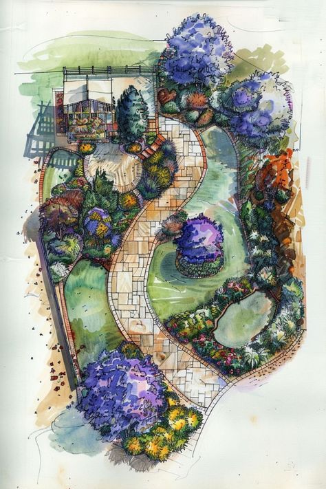 Small Garden Plans, Garden Design Layout Landscaping, Flower Garden Layouts, Terraced Landscaping, Dream Backyard Garden, Garden Layouts, Garden Layout Ideas, Vegetable Garden Tips, Backyard Landscaping Plans