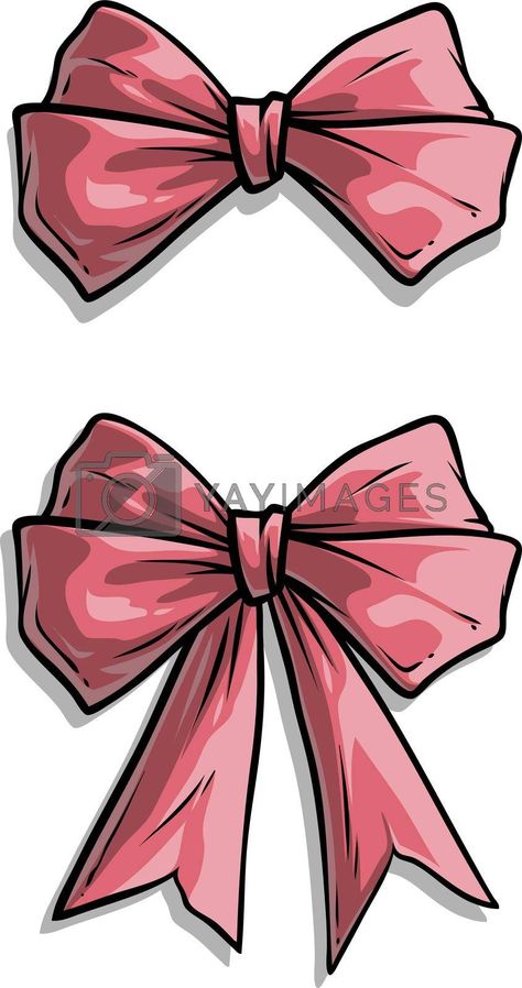 Easy Cartoon Characters, Cartoon Bow, Bow Drawing, Fashion Designing Course, Papillon Rose, Pink Holiday, Holiday Bows, Bow Shirts, Simple Cartoon