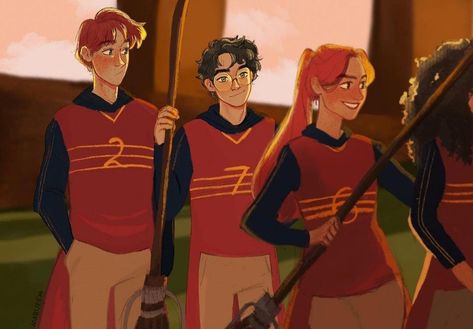 Harry Potter Ginny, Harry And Ginny, Harry Potter Illustrations, Dibujos Percy Jackson, Buku Harry Potter, Desenhos Harry Potter, Images Harry Potter, Harry Potter Artwork, Harry Potter Ships