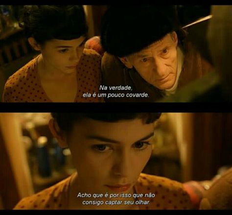 O Fabuloso Destino de Amélie     Poulain, 2001. Film Stills, Some Words, Amelie, Movie Quotes, Motivational Quotes, Film, Tv, Memes, Funny