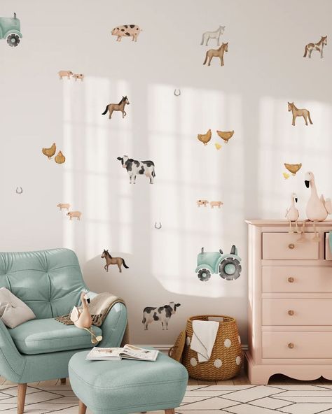 More comfortable with decals rather than wallpaper? We get it. We rounded up some of our favourite decals for you. Super easy to apply, but enough to make a statement. @rockymountaindecals || decals Boho Wall Decals, Modern Boys Rooms, Birds Wall Decor, Farm Animals Decor, Mountain Decal, Boho Birds, Wall Decor Abstract, Animal Wall Decals, Room Stickers