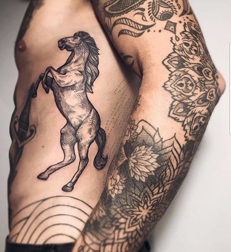 Men’s Horse Tattoo, Stallion Horse Tattoo, Back Horse Tattoo, Roman Horse Tattoo, Masculine Horse Tattoo, Horse Tattoos Men, Woodcut Horse Tattoo, Wild Horse Tattoo Design, Horse Arm Tattoo