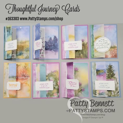 Stamping Up Thoughtful Journey, Thoughtful Journey Dsp, Su Thoughtful Journey Dsp, Thoughtful Journey Dsp Stampin Up Cards, Stampin Up Thoughtful Journey, Thoughtful Journey Stampin Up Cards, Thoughtful Expressions, Patty Bennett, Designer Paper Cards