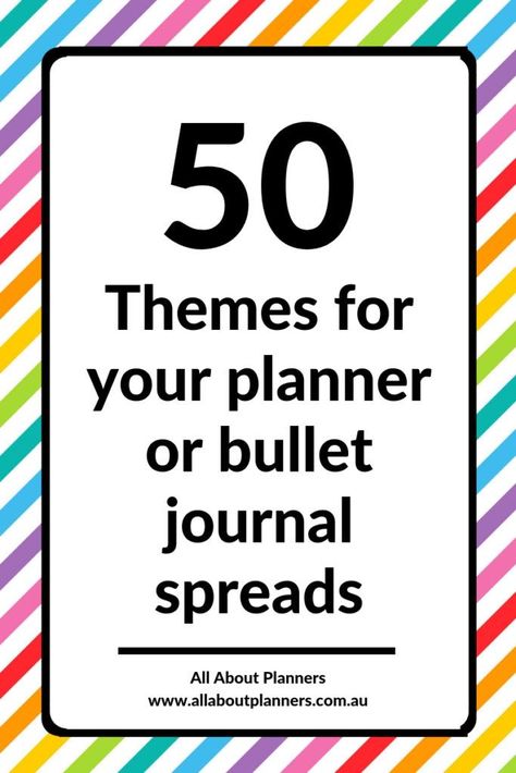 Need spread ideas for your bullet journal? This list of 50 planner themes and spreads will give you ideas inspiration for your next bullet journal layout. Get simple, quick, and easy tips to decorate and organize your weekly planner. #bulletjournal Digital Planner Themes, Planner Themes Ideas, Bullet Journal Weekly Planner, Journal Weekly Planner, My Daily Planner, Diy Planner Ideas, Planner Themes, Diy Organize, Bullet Journal Monthly Spread