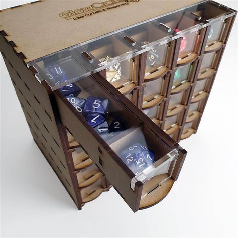 Initiative Tracker, Dice Storage, Date Night Games, Apothecary Decor, Dnd Crafts, Laser Engraved Ideas, Dungeons And Dragons Dice, Afterschool Activities, Polyhedral Dice