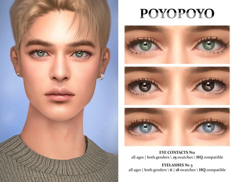 Cc Patreon, Sims 4 Cc Eyes, Eye Contacts, Makeup Cc, Glossy Eyes, Sims 4 Cc Makeup, Beautiful Eyelashes, 3d Lashes, Best Sims