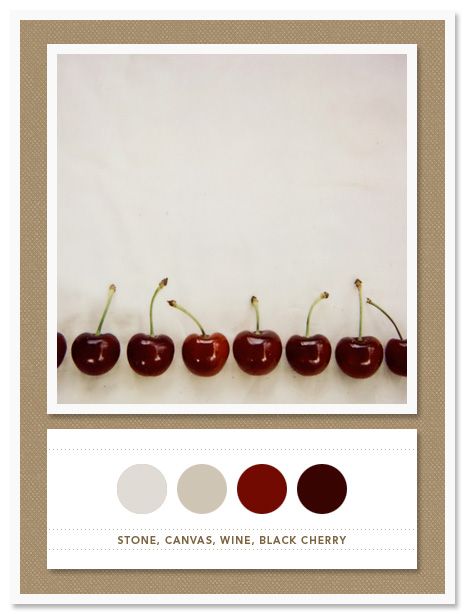 Color Card 021: Stone, Canvas, Wine, Black Cherry- I want this color palette for our bedroom Black Cherry Color, Wine Logo, Bordeaux Color, Colors Schemes, Red Colour Palette, Kitchen Colour Schemes, Bedroom Color Schemes, Colour Board, Black Cherry